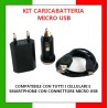 Kit ricarica batteria micro USB per tutti i Smartphone